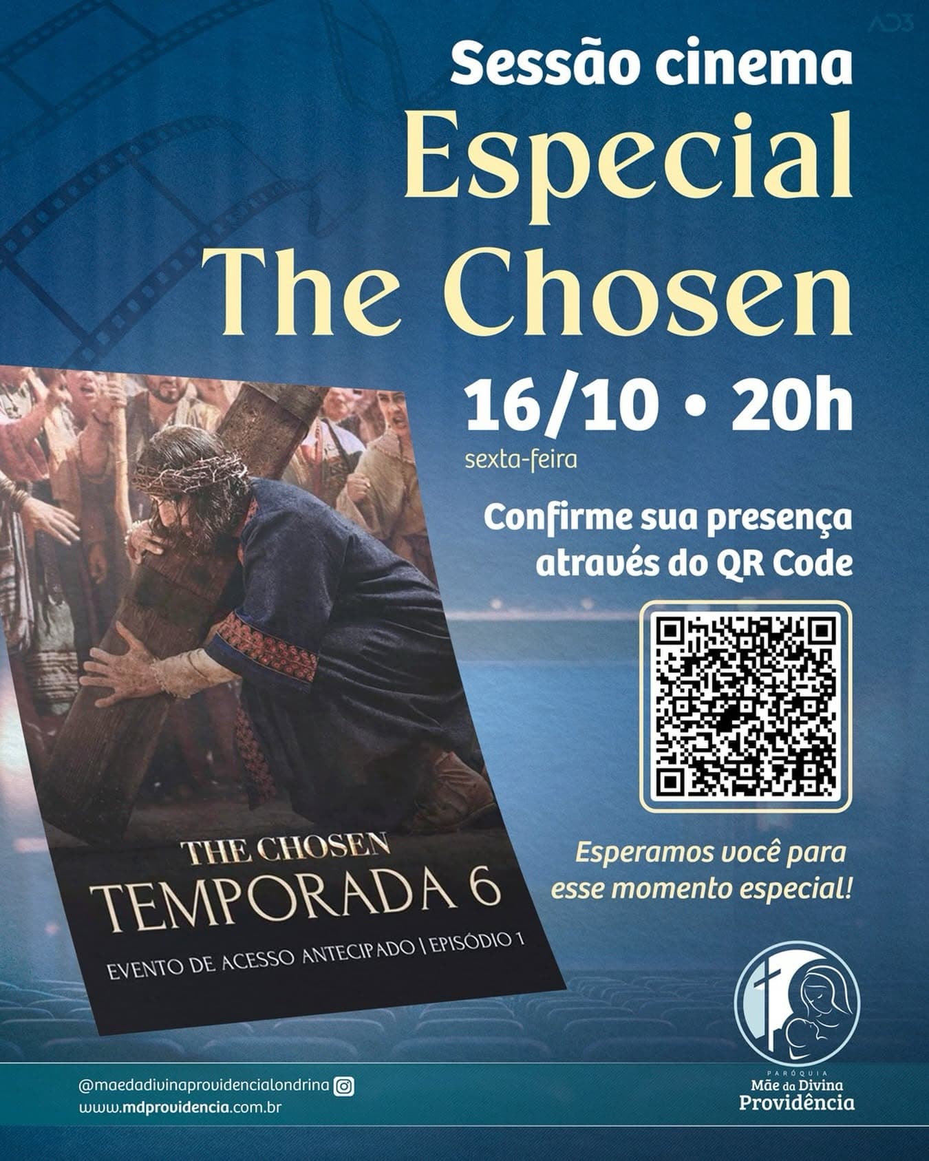 Sessão de cinema especial com The Chosen.